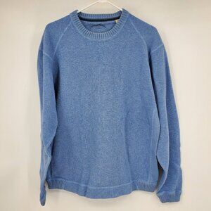 Tommy Bahama Blue Men's‎ Cotton Long Sleeved Crewneck Pullover Sweater Shirt XL